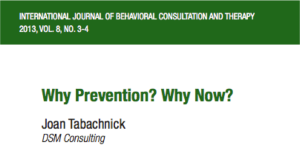 Why Prevention? Why Now?