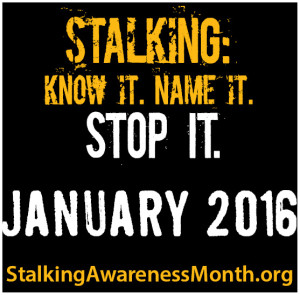 National Stalking Awareness Month Banner