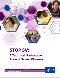 COver of CDC report STOP SV: A Technical Package to Prevent Sexual Violence